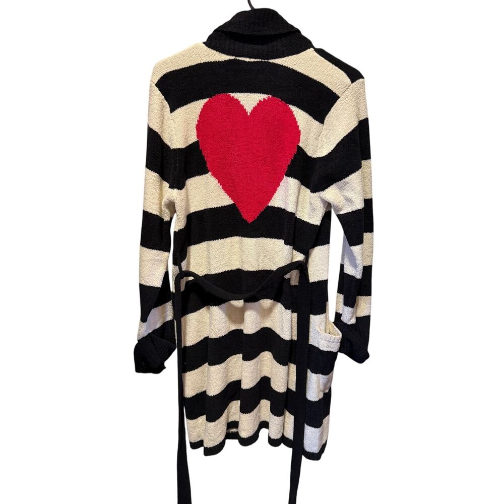 Betsey Johnson Striped Wrap Robe w/Pockets Size S